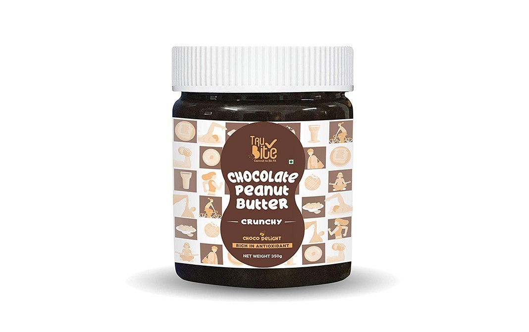 Trubite Chocolate Peanut Butter Crunchy Choco Delight   Plastic Jar  350 grams